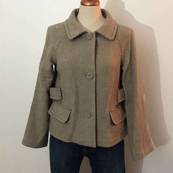 Liz Claiborne - Tan & Cream Tweed Button up Jacket - Picture 2 of 6